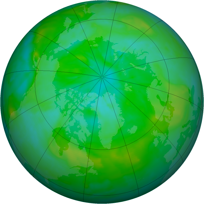 Arctic ozone map for 17 July 2012